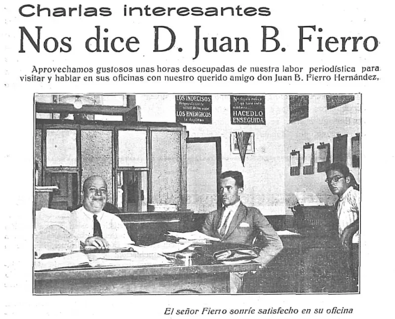 Entrevista a don Juan B. Fierro
